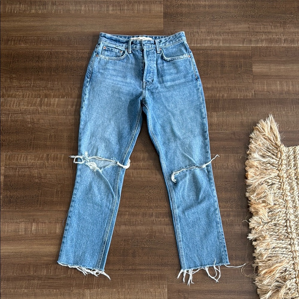 GRLFRND High Rise cropped jeans